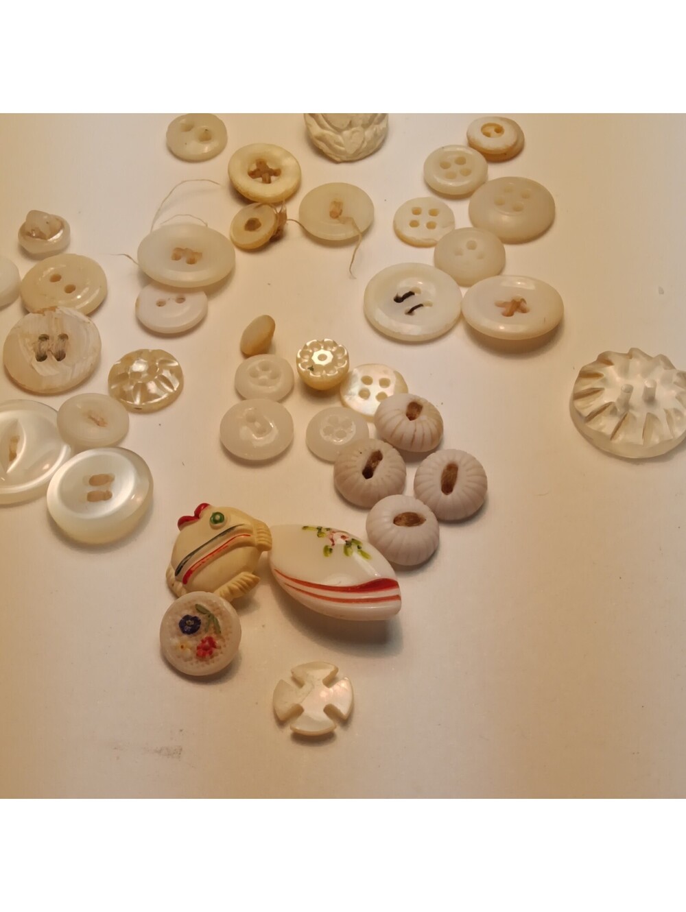 VTG Mixed Lot Buttons 21-50 Assorted Shapes Multicolor + Surprise Bonus Buttons